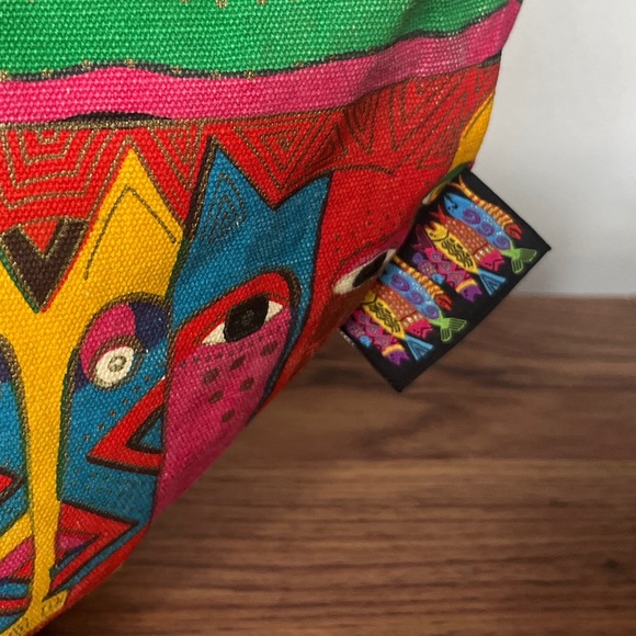 Laurel Burch 90s Cat Shoulder Bag Zip Tote AOP Whimsygoth Phoebe Buffay Cottage - Picture 3 of 13